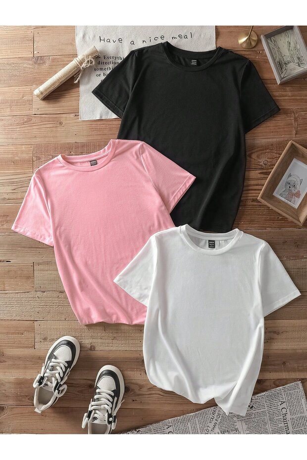 Μπλουζάκι Unisex Basic Oversize 3 Πακ - 1