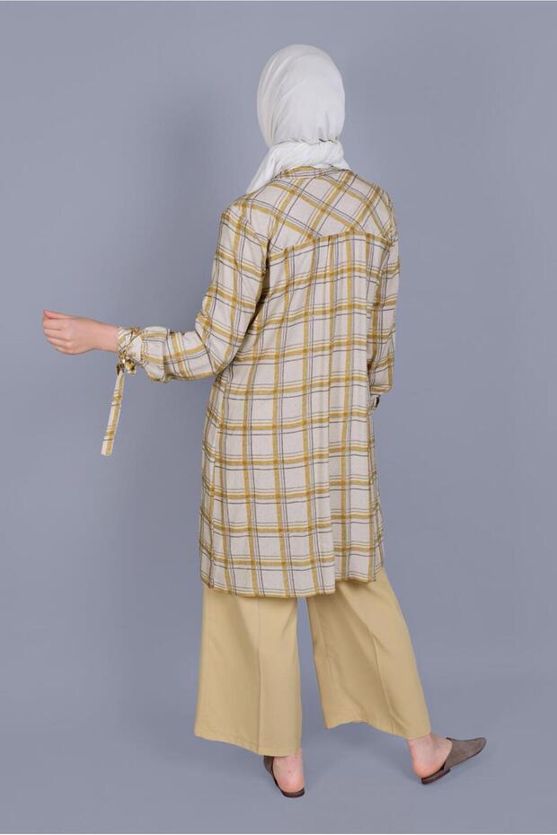 KARELİ BİLEKLERİ BAĞCIKLI TUNİK 41519 - 3