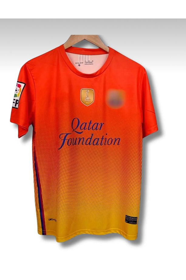 B.A.R.C.E.L.O.A NOSTALJİ MESSİ ÖZEL TASARIM TURUNCU YETİŞKİN FUTBOL FORMASI - 2