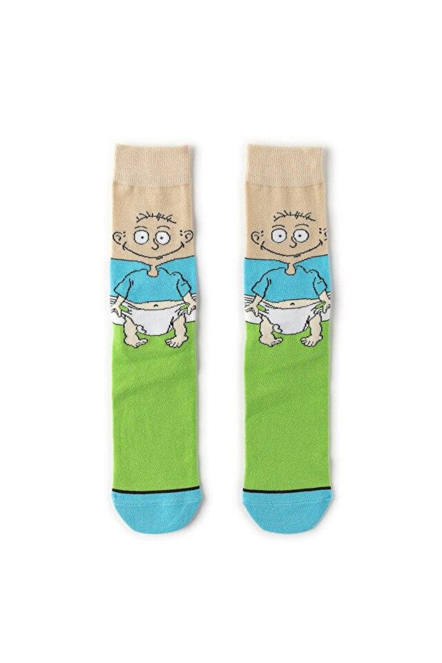 جوارب للأطفال بنقشة السحاب Cloud Kids Socks - 1