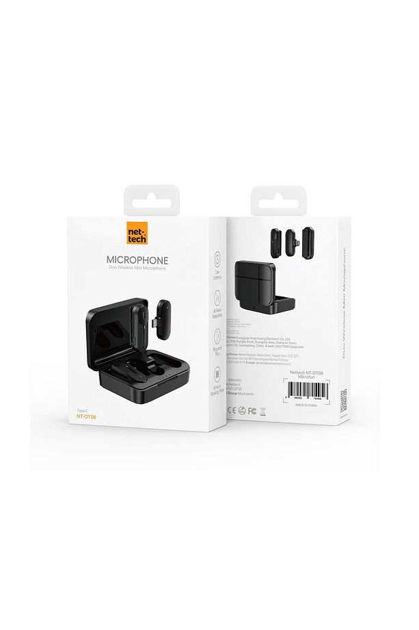 NT-0T08 Type-C Duo Wireless Mini Kablosuz Yaka Mikrofonu - 7