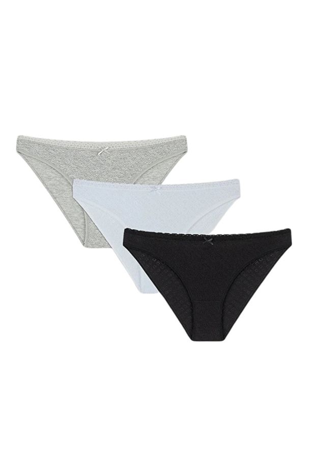 Soft Pointel 3'lü Basic Slip Külot - 1