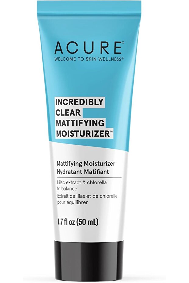 Acure Incredibly Clear Mattifying Moisturizer, Vegan, Paraben Free, 1.7 Fluid Ounce (Pack of 1)