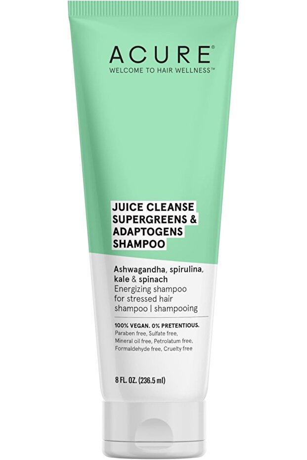 Acure Juice Cleanse Supergreens & Adaptogens Shampoo - 236.5 ml