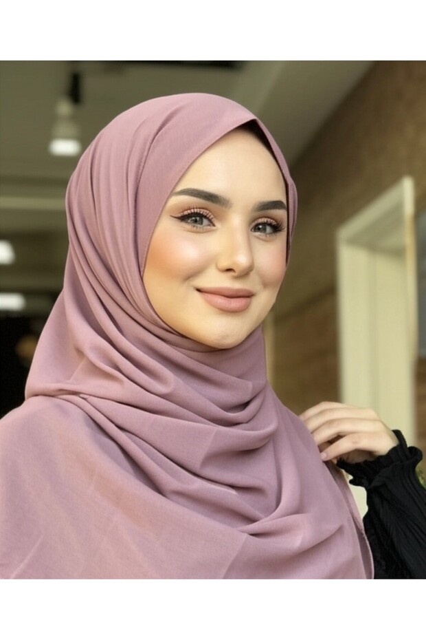 Solid Color Cotton Stitched Writing, Royal Writing, Cheesecloth, Hijab, Scarf