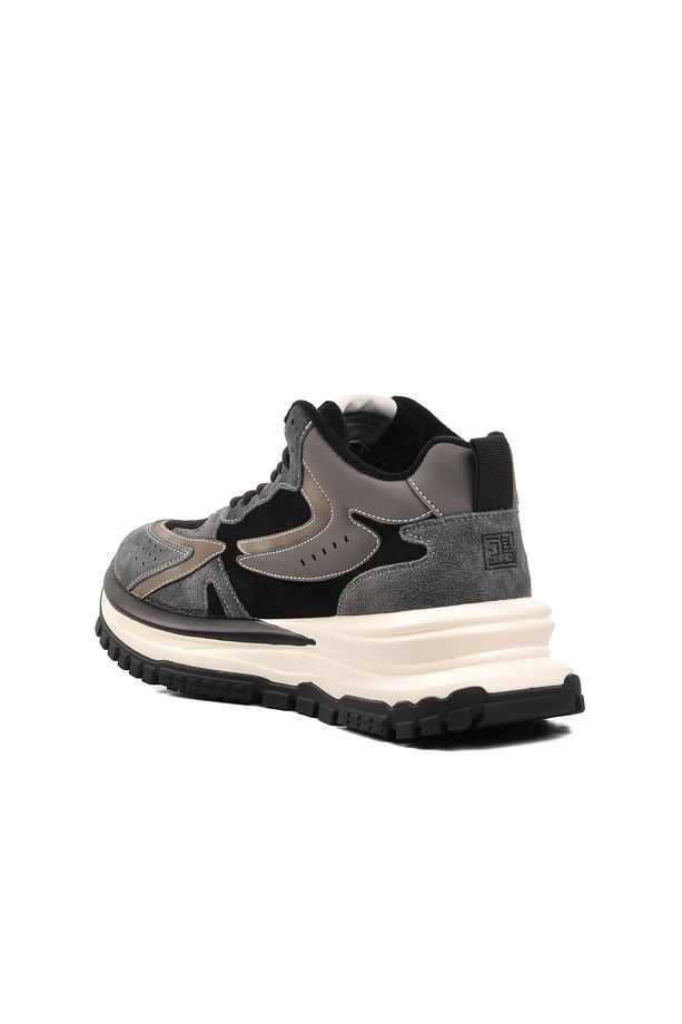 Siyah Yüksek Taban Unisex Spor Ayakkabı - 4