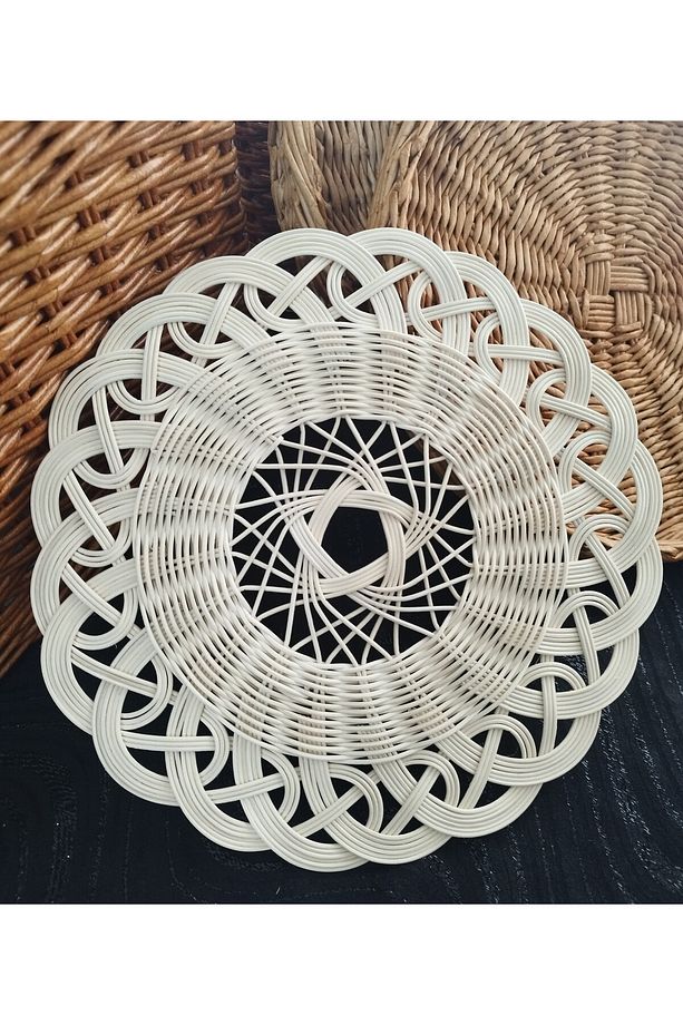 2 Adet %100 Doğal El Yapımı Rattan Supla & Duvar Süsü (1. Sınıf, Dekoratif, Yüksek Kalite) - 3