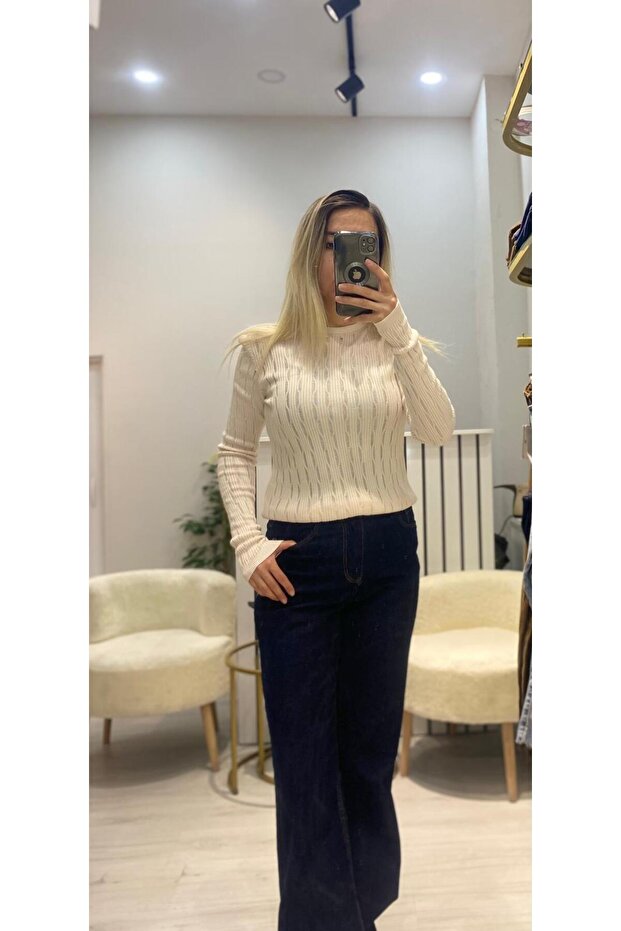 Ajurlu Triko Bluz - 2