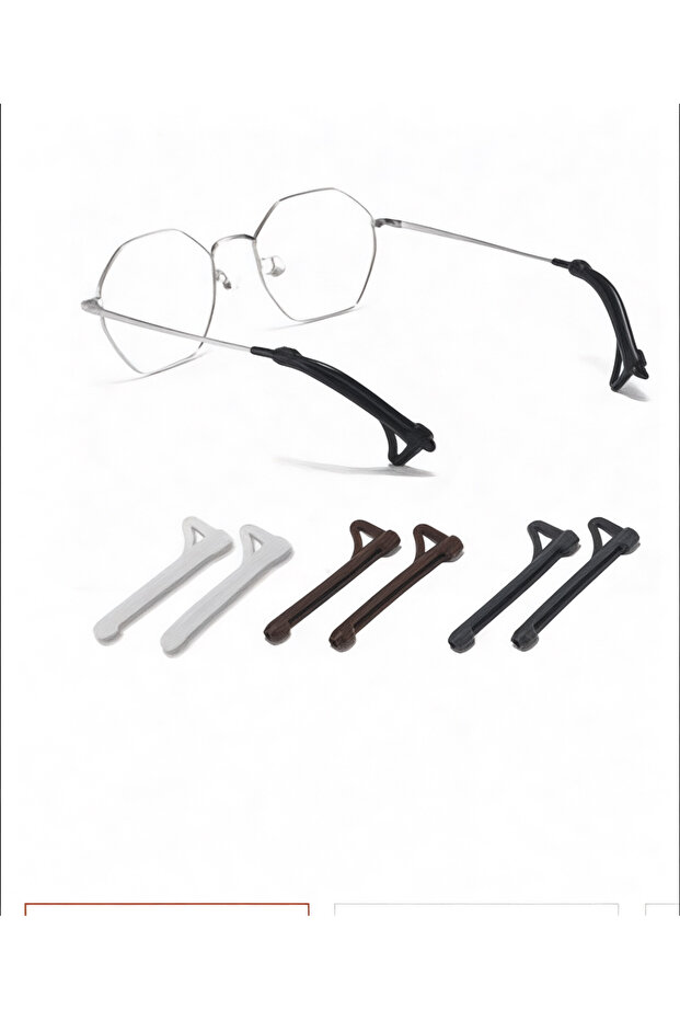 Eyeglasses Silicone Behind-Ear- Eyeglasses Ear Holder 1 Pair Black