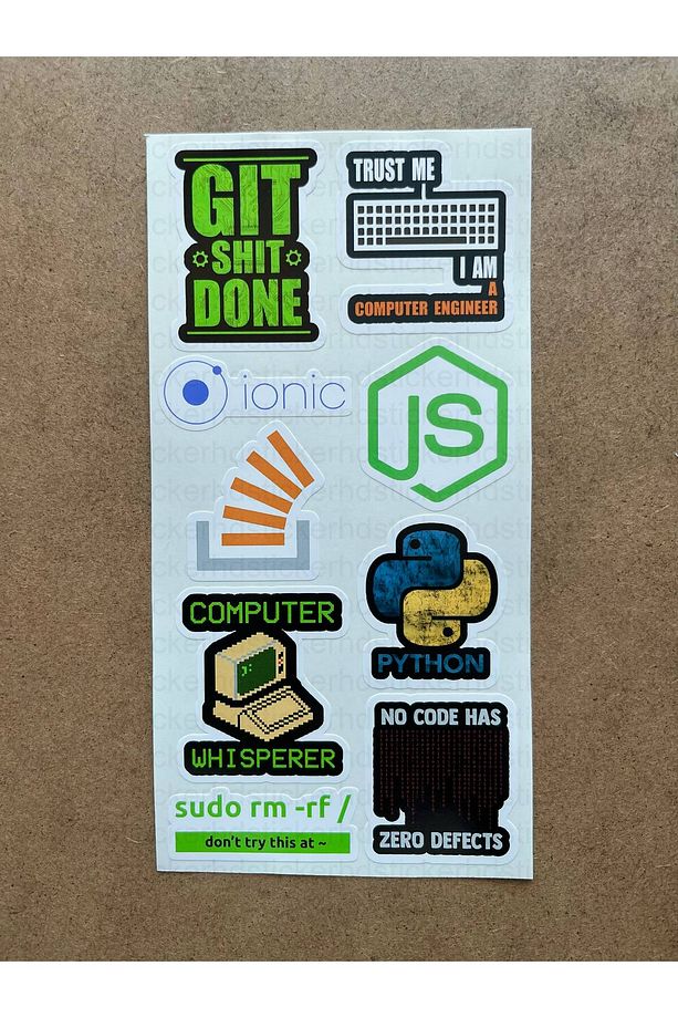 64 Adet Yazılım & Yazılımcı Software Developer Laptop Notebook Tablet Etiket Sticker Set P60 - 7