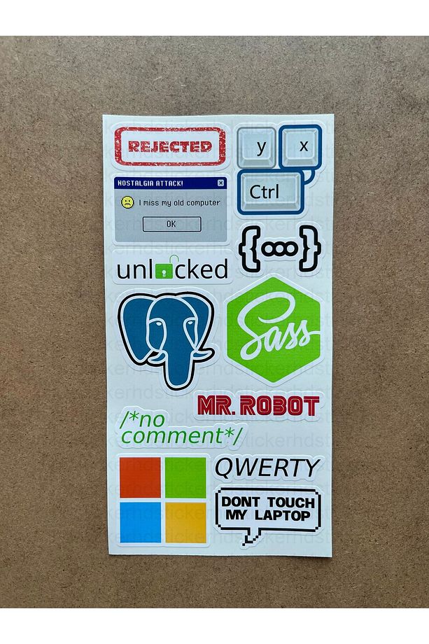 59 Adet Yazılım & Yazılımcı Software Developer Laptop Notebook Tablet Etiket Sticker Set P56 - 5