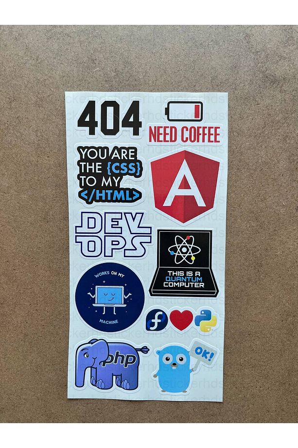 60 Adet Yazılım & Yazılımcı Software Developer Laptop Notebook Tablet Etiket Sticker Set P59 - 4