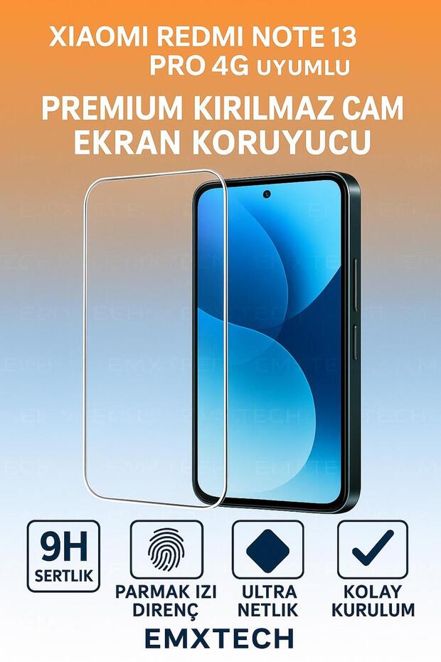Red Mi Note 13 Pro 4g Compatible Premium Unbreakable Glass Screen Protector