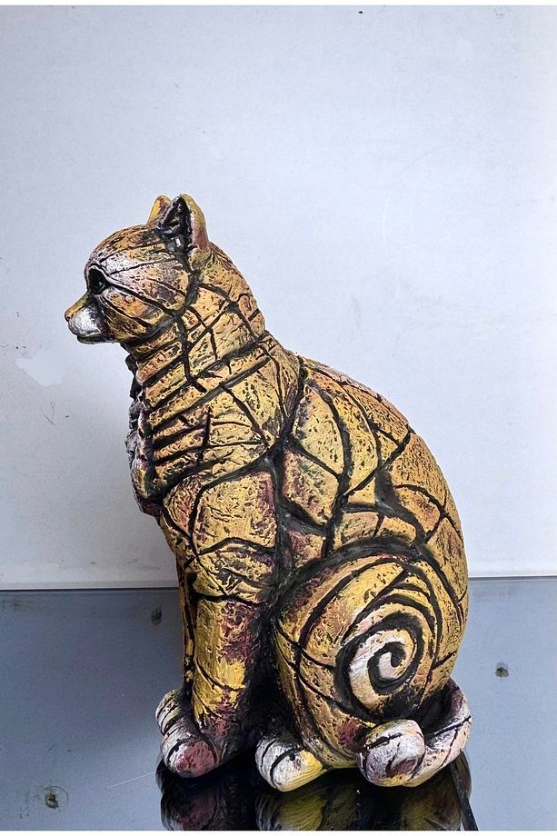 Dekoratif Polyester El İşi Kedi Biblo - 4
