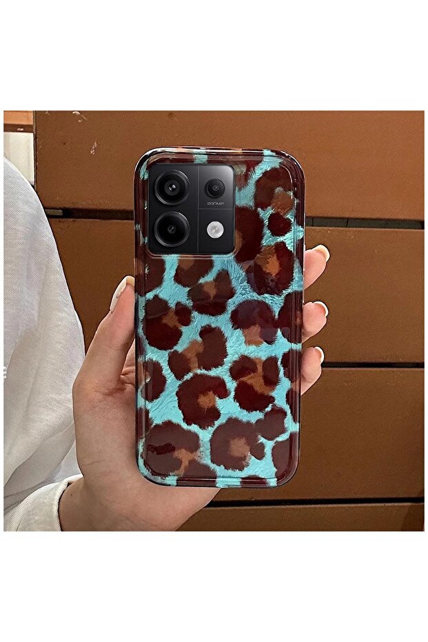 Xiaomi Poco X6 Compatible Case Zebana Luxe Leopard Silicone Case Brown