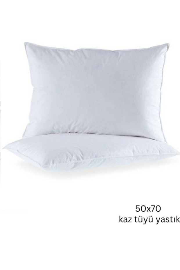 100% Goose Feather Pillow | Air Permeable | Hotel Type | Anti-Sweat | Cotton | 50X70 cm | 650+ Grams