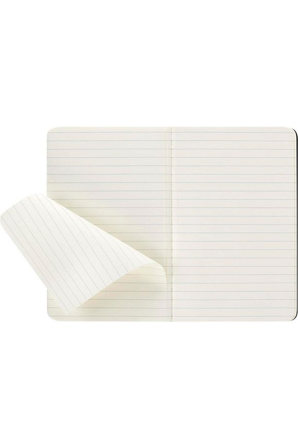 Çizgili Cahier Not Defteri 3’lü Set Cep Boy Siyah - 4