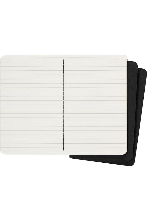 Çizgili Cahier Not Defteri 3’lü Set Cep Boy Siyah - 3