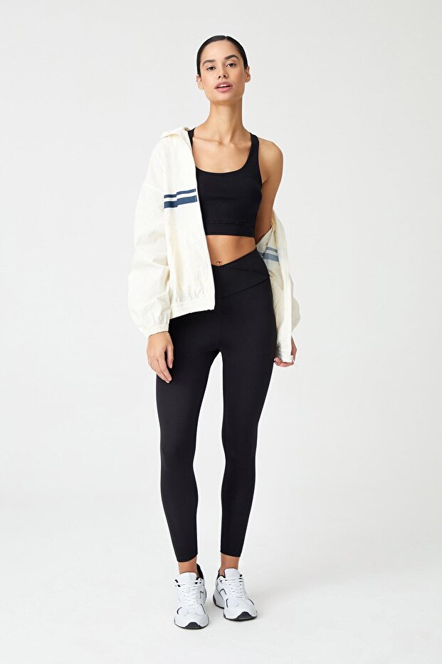 Fekete kereszt derék részletes keresztben derék harisnya boríték - 6