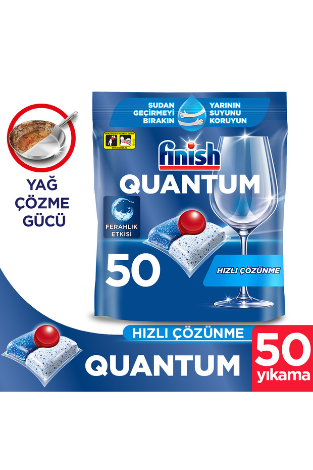 Quantum Hepsi Bir Arada 50 Kapsül Bulaşık Makinesi Deterjanı Tableti - 1