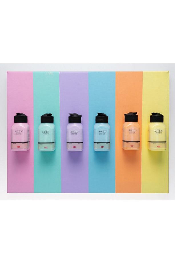 Akrilik Boya Seti 6*75 ml Pastel Renkler - 2
