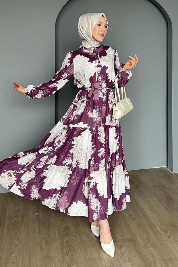 Rochie hijab cu model violet 509 - 4