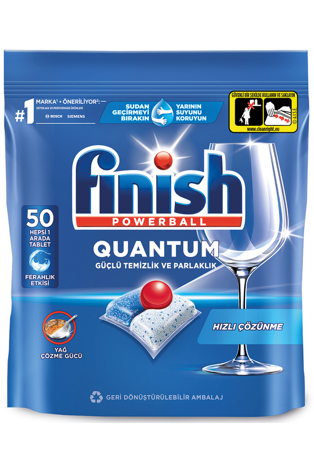Quantum Hepsi Bir Arada 50 Kapsül Bulaşık Makinesi Deterjanı Tableti - 2