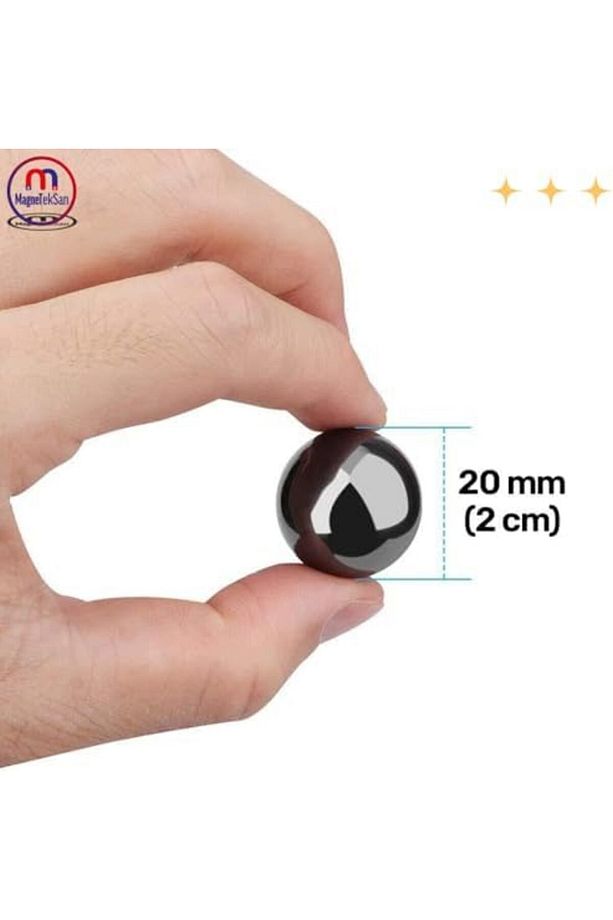 mazzıdağ Top, Manyetik Stres Topu, Ø20 mm Stres Mıknatısı, Küre Mıknatıs (10 Adet) new stor - 3
