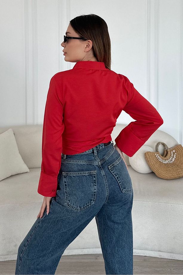 Lüx Kalite Bağlamalı Poplin Gömlek BB0250 - 3