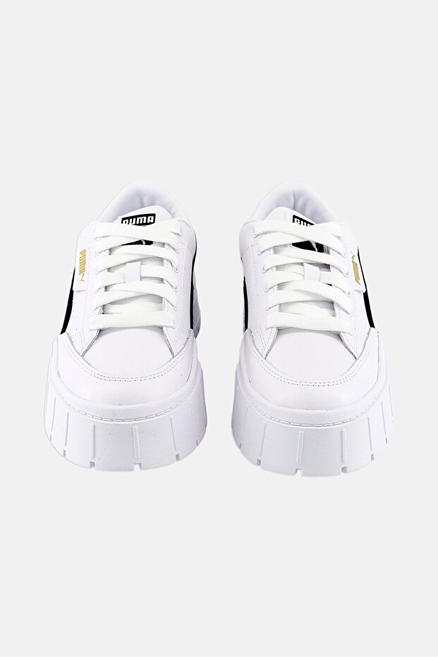 Women Mayze Stack Lace Up Outdoor Shoes, White - 4