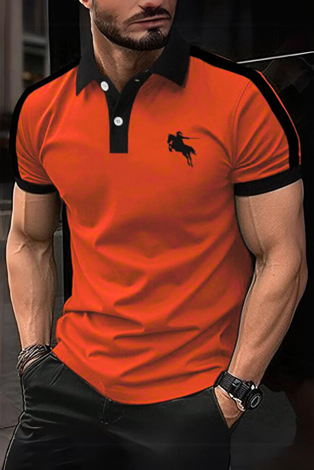 Spear Cavalry Embroidered Polo Collar T-shirt
