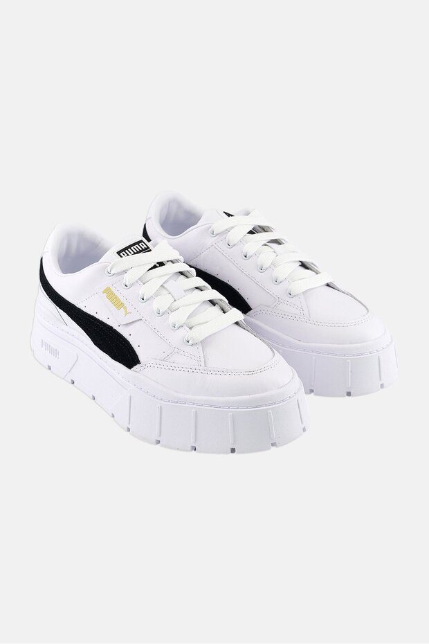 Women Mayze Stack Lace Up Outdoor Shoes, White - 1