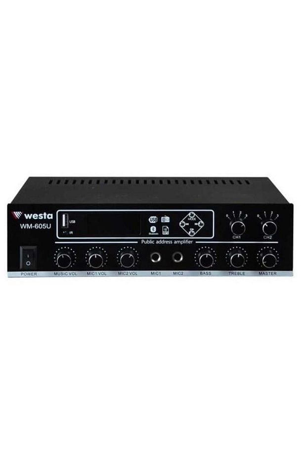 Westa Wm-605u Usb-bluetooth 2 Bölgeli 2 Mikrofon Girişli 100 Watt Trafolu Anfi - 1