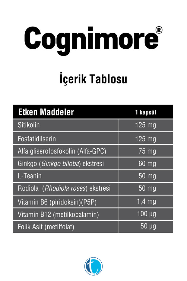 Cognimore 30 Kapsül 8680133002601 - 3
