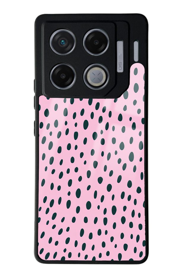 Infinix Gt 20 Pro Glossy Phone Case with Pink Speckle Design