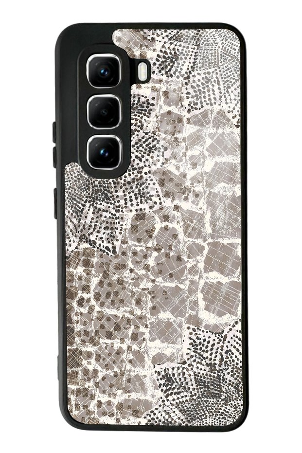 Infinix Hot 50 Pro Stony Leaf Design Glossy Phone Case