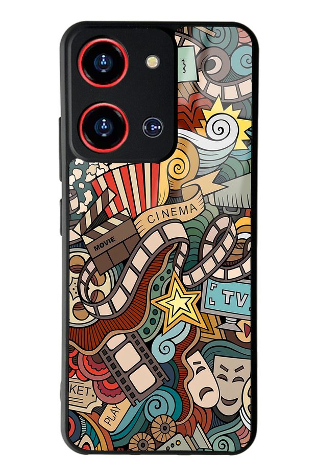 Reeder S19 Max Pro S Zoom Glossy Phone Case with Retro Cinema Design