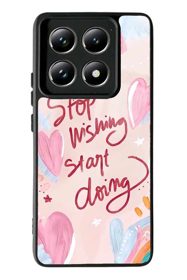 Glossy Phone Case for Xiaomi Mi 14 t Pro Pink Motto Design
