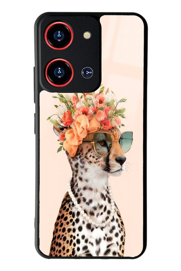 Reeder S19 Max Pro S Zoom Influencer Glossy Phone Case with Leopard Cat Design