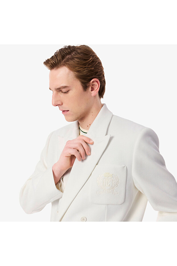 Erkek Classic Fit Beyaz Ceket - 2