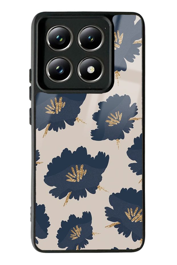 Xiaomi Mi 14 t Pro Blue Flowers Design Glossy Phone Case