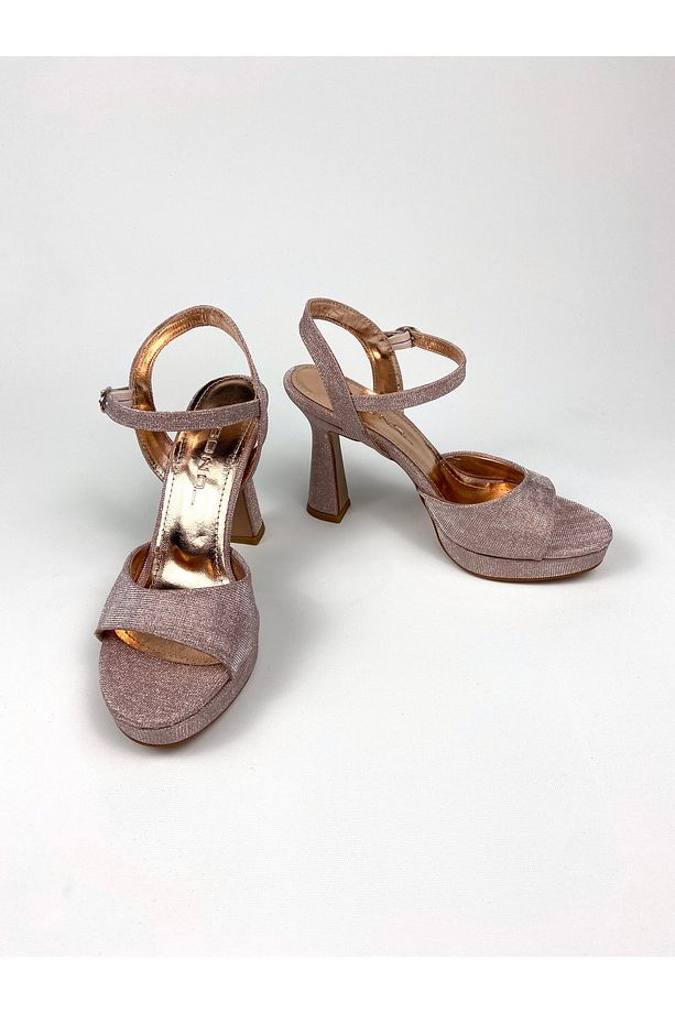 Rose simli 11 cm platform topuklu ayakkabı - 6