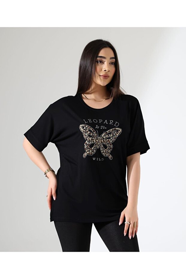 Leopard Butterfly Patterned Blouse - 4
