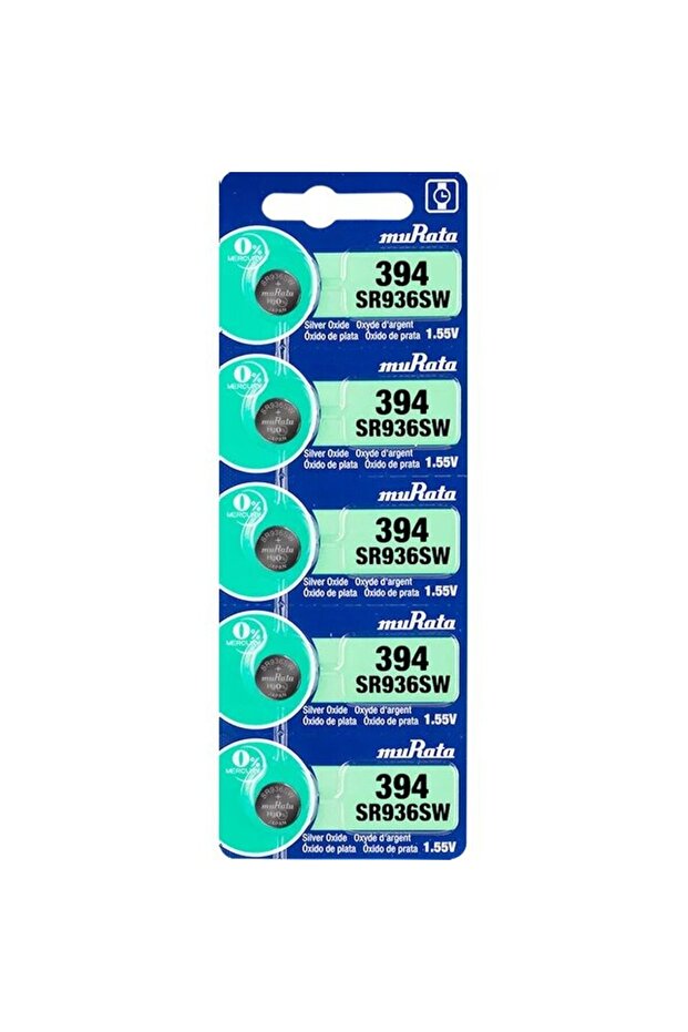 SR936SW / 394 Silver Oxide 1.55V (muRata) Japan Batteries - 5 Pieces