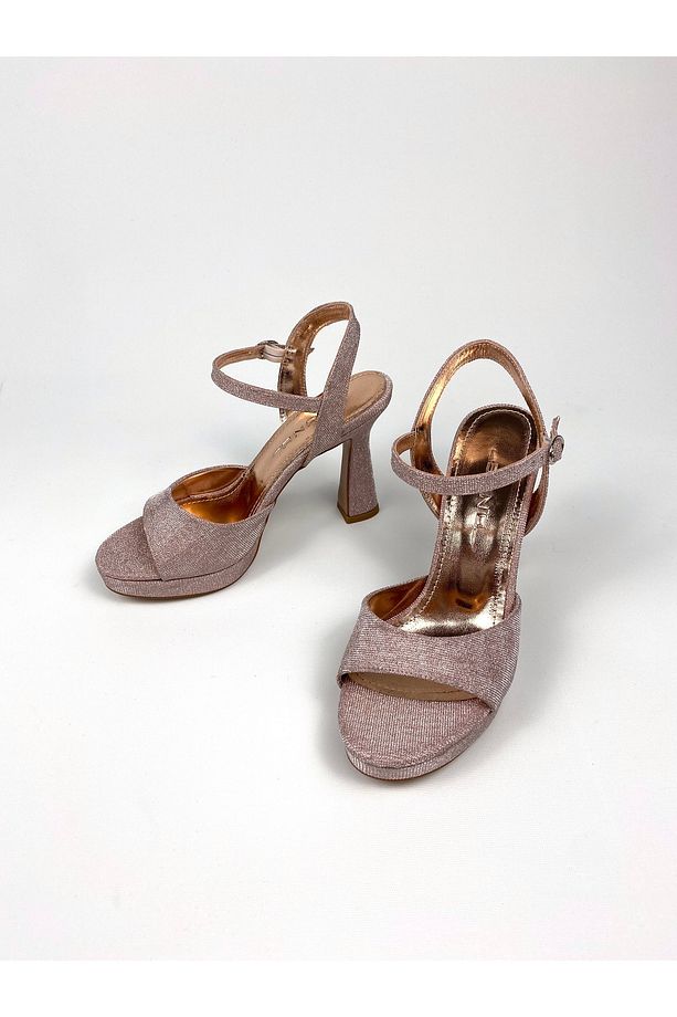Rose simli 11 cm platform topuklu ayakkabı - 4
