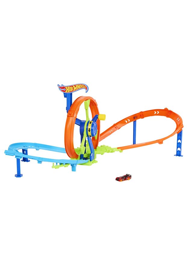 Hot Wheel Stunt Tracks Quick Launch Loop Race - 2