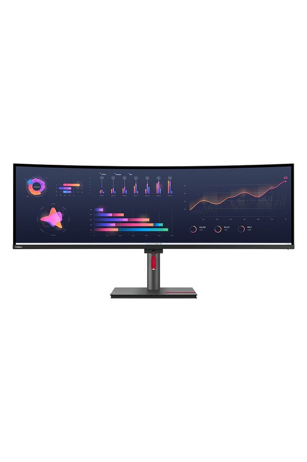 ThinkVision P49w-30 63DBRAT1TK 49" 60Hz 4Ms HDMI+DP+USB-C+RJ45 HDR UW-DQHD IPS Pivot Curved V - 1