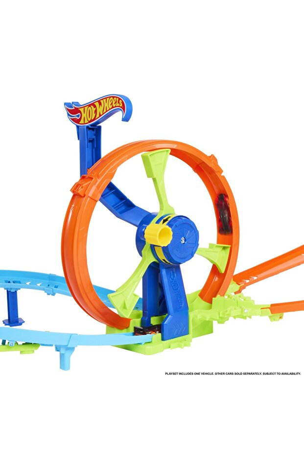 Hot Wheel Stunt Tracks Quick Launch Loop Race - 4
