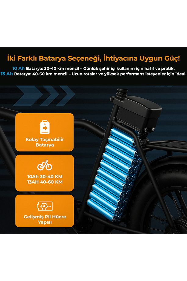 R-200 PRO Elektrikli Katlanabilir Bisiklet 10AH Shimano Altus Hidrolik Fren Şehir Bisikleti - 8