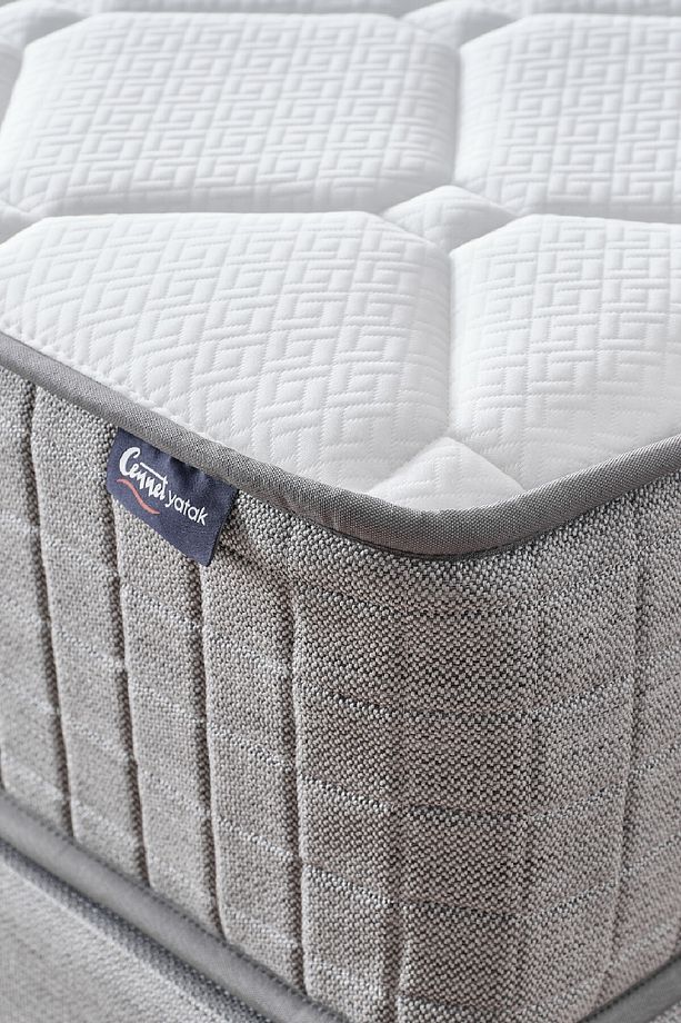 Mimoza Modeli Tek Kişilik Full Ortopedik Antibakteriyel Yataklı Baza Ve Başlık Takımı 3 Lü Set - 7